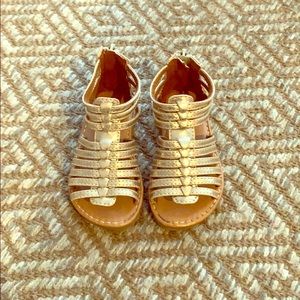 Girls Gold Sandals